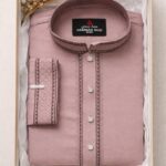 ভাংচুর এমব্রয়ডারি পান্জাবি Premium { Dusty Rose }