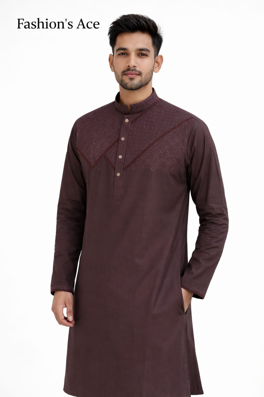 WhatsApp Image 2026-03-02 at 8.45.05 AM Badsha Signeture Embroidery { Maroon colour } - Image 1