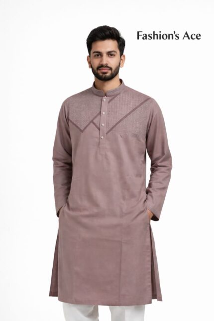 Badsha Signeture Embroidery { Ash colour }