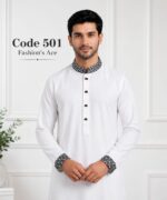White indian cotton embroidery[Code 501  ]