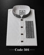 White indian cotton embroidery[Code 501  ] - Image 2
