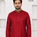 Maroon Cotton Embroidery ( Code 505)
