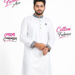 Cotton Embroidery Logo White