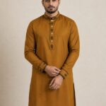 Code 204-Golden-সূতি এমব্রয়ডারি পান্জাবি