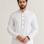 Code-301-White-সূতি এমব্রয়ডারি পান্জাবি